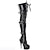 cheap Platform Boots-Women&#039;s Boots Plus Size Goth Boots Stripper Boots Party Daily Beach Solid Colored Over The Knee Boots Thigh High Boots Platform Stiletto Heel Pumps Round Toe Closed Toe Fashion Sexy PU Zipper Black
