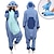 Χαμηλού Κόστους Κοστούμια Anime-σετ με φανέλα onesie κιγκουρούμι πιτζάμες νύχι παντόφλες 2 τμχ σετ νυχτικά καμουφλάζ χαριτωμένο μπλε τέρας κινούμενα σχέδια ζώων ενήλικες unisex cozy homewear