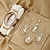 ieftine Ceasuri Quartz-5 buc/set ceas de dama ceas de lux cu quartz cu strass ceas de mana analog stea vintage &amp; set de bijuterii, cadou pentru mama ei