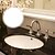 billige Badeværelsesgadgets-4 stk/pak plastik badeværelse køkkenvask vask overløbsdæksel riindsats erstatning krom hul rundt afløbshætte håndvask tilbehør