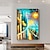cheap Landscape Paintings-Colorful Cityscape oil Painting On Canvas Handpainted Original Night View Art Abstract Home Decor Modern Textured Wall Art Bedroom Home Decor No Frame