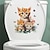 cheap Wall Stickers-Cat Wall Sticker Folding Lohan Bathroom Toilet Paste Beautifying Decorative Wall Sticker