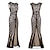 cheap Great Gatsby-Roaring 20s 1920s Cocktail Dress Vintage Dress Flapper Dress Dress Party Costume Prom Dress Prom Dresses The Great Gatsby Women&#039;s Sequin V Neck Christmas Wedding Party Wedding Guest Adults&#039; Dress