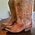 levne Cowboy &amp; Western Boots-Dámské Boty Kovbojské boty Větší velikosti Venkovní Práce Denní Boty do lýtka Zima Nýty Šněrování Blokovat patu Kačenka Palec do špičky Elegantní Módní Klasické PU Povaleč Černá Červená Modrá