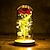 abordables Lampes décoratives, gadgets-Lumière LED rose éternelle : ajoutez une lueur romantique à votre maison avec une lampe de table en forme de fleur en aluminium – parfaite pour la décoration de la chambre, les cadeaux de mariage, le