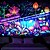 billige Blacklight -billedvev-blacklight billedvev uv reaktiv glød i mørket blomst trippy tåkete natur landskap hengende billedvev veggkunst veggmaleri for stue soverom