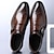 halpa Miesten Oxford-kengät-Miesten Oxford-kengät Derby-kengät 오피스 / 비즈니스 Muodolliset kengät Kävely Vapaa-aika Joulu joulu Päivittäin Nahka Mukava Nilkkurit Loaferit Tumman ruskea Musta Kevät Syksy