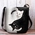 cheap Graphic Print Bags-Women&#039;s Crossbody Bag Shoulder Bag Fluffy Bag Polyester Outdoor Daily Holiday Print Large Capacity Lightweight Durable Cat White Blue Orange