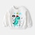 billiga Huvtröjor- och tröjor för flicka-Barn Flickor Tröja Grafisk Långärmad Crewneck Vår Höst Vinter Mode Förtjusande Dagligen Bomull Skola Hem Ledigt Normal