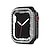 billiga Smartwatch-fodral-2-pack Klockfodral med skärmskydd Kompatibel med Apple Watch Series 8 7 41mm 45mm / Series 6 5 4 SE 40mm 44mm / Series 3 2 1 38mm 42mm Reptålig Bling Diamond HD Clear Härdat glas / Legering Klocka