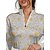 abordables Golf-Femme T-shirt POLO Jaune manche longue Protection Solaire Top Floral Automne Hiver Tenue de golf Vêtements Tenues Porter des vêtements