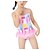 voordelige Zwemkleding-Peuter Voor meisjes Zwempak Buiten Grafisch Actief Netstof Badpakken 7-13 jaar Zomer Blozend Roze Paars