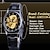 ieftine Ceasuri Mecanice-FORSINING Bărbați ceas mecanic Lux Cadran mare Modă Afacere Mecanism automat Luminos IMPERMEABIL Aliaj Uita-te