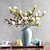 abordables Flores artificiales-1 flor artificial de simulación de magnolia, adorno de mesa, flor decorativa de plástico, decoración del hogar de primavera, decoración de la oficina en el hogar, decoración de celebración, decoración de jardín al aire libre