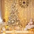 お買い得  ＬＥＤライトストリップ-300 LED 9.8x9.8フィートリモコンクリスマスカーテンライトUSBプラグイン妖精カーテンライト屋外窓壁掛けカーテンストリングライト寝室の背景ウェディングパーティー屋内装飾ウォームホワイト