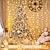 cheap USB String Lights-300 LED 9.8x9.8Ft Remote Control  Curtain Lights USB Plug in Fairy Curtain Lights Outdoor Window Wall Hanging Curtain String Lights for Bedroom Backdrop Wedding Party Indoor Decor Warm White