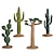 billige Byggeleker-simulering mikrolandskap tropisk kaktus baobabtre kokosnøtt steinetre plante sand bord scene dekorasjon tremodell