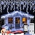 preiswerte LED Lichterketten-1 Packung Weihnachten, 10 Meter, 400 LEDs, Eiszapfenlichter, Weihnachtsbeleuchtung für draußen, mit 8 Modi, Timer, Fernbedienung, wasserdicht, anschließbare Lichterkette zum Einstecken für drinnen und draußen