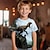 billiga pojkes 3d t-shirts-Pojkar 3D Dinosaurie T-shirt Skjorta Kortärmad 3D-tryck Sommar Vår Aktiv Sport Mode Polyester Barn 3-12 år Rund hals Utomhus Ledigt Dagligen Normal