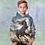 olcso fiú 3D pulóverek és pulóverek-Gyerekek Fiú Kapucnis felsőrész Hosszú ujj 3D nyomtatás Ló Állat Zseb Medence Gyermekek Felsők Ősz Tél Aktív Divat Napi Napi Otthoni Szabadtéri Normál 3-13 év