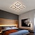 abordables Luces de techo-Plafón LED de acrílico con 4 cabezales y plafón de 90w que puede emitir luz en la parte inferior adecuado para dormitorios, restaurantes, salas de estudio, habitaciones de invitados y salas de