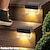 abordables Éclairages pour allées-Applique murale d&#039;extérieur à LED solaire, imperméable, éclairage de paysage de cour, pour marches et escaliers de jardin extérieurs, 2 modes d&#039;éclairage blanc chaud/rvb, 2/4 pièces