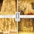 cheap USB String Lights-300 LED 9.8x9.8Ft Remote Control  Curtain Lights USB Plug in Fairy Curtain Lights Outdoor Window Wall Hanging Curtain String Lights for Bedroom Backdrop Wedding Party Indoor Decor Warm White