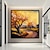 levne Krajinomalby-ručně malovaný strom květina malba zářivé scenérie nástěnná výzdoba ideální pro venkovské domy nebo přírodní nástěnné umění domácí výzdoba bez rámu