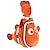 billiga Film- och TV-kostymer-Nemo Cosplay-kostym Kläder Pojkar Flickor Film-cosplay Cosplay kostym Orange Halloween Barnens Dag Trikot / Onesie Hatt