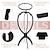 Χαμηλού Κόστους Εργαλεία &amp; Αξεσουάρ-Αξεσουάρ περούκας Πλαστικά Βάσεις περούκας Πένσα Φως και βολικό 3 pcs Καθημερινά Στυλάτο Μαύρο Λευκό Ρουμπίνι
