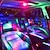 olcso Autó világítás-autó hangvezérlés led atmoszféra fény többszínű autó szuperfényes lámpa színpad vetítés belső légkör fények autó tetődekoráció lámpák
