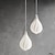 billiga Hängande-dansk knoppformad pendellampa akryl lampskärm hängande lampa längd 20*35cm/25*42cm höjd led pendel kan användas för köksö sovrum restaurang kafé droplight 110-240v