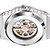 ieftine Ceasuri Mecanice-1 buc ceas automat de lux pentru bărbați, hip hop, diamant, gol, mecanic, pentru petrecere, cu gheață, rezistent la apă