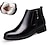 cheap Men&#039;s Boots-Men&#039;s Oxfords Retro Walking Casual Daily Leather Comfortable Booties / Ankle Boots Loafer Black Spring Fall