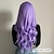 abordables Perruques Synthétiques Sans Bonnet-Perruques synthétiques body wave violettes avec frange pour femmes, cheveux longs bouclés pour cosplay filles et femmes, perruque de fête ou d&#039;usage quotidien