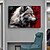 baratos Pinturas de Animais-imagem abstrata de animais de inverno lobo pintado à mão pintura a óleo artesanal tela de inverno imagens de parede decoração de sala de estar abstrata moderna tela enrolada sem moldura