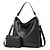 preiswerte Handtaschen und Tragetaschen-Damen Handtasche Stoffbeutel Taschen-Set Hobo Tasche PU-Leder Outdoor Täglich Festtage Reißverschluss Hohe Kapazität Wasserdicht Leichtgewichtig Feste Farbe Schwarz / weiss Hellbraun Leopard