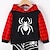 cheap Boy&#039;s 3D Sets-Boys 3D Spider Hoodie &amp; Sweatpants Set Long Sleeve 3D Printing Fall Winter Active Fashion Cool Polyester Kids 3-12 Years Hooded Outdoor Street Vacation Regular Fit