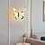 economico Applique da parete-applique da parete a farfalla di metà secolo 8w led applique da comodino apparecchio di illuminazione con paralume in acrilico dimmerabile illuminazione per vanità lampade a parete in metallo per
