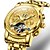 お買い得  機械式腕時計-OLEVS 男性 機械式時計 贅沢 大きめ文字盤 ファッション ビジネス 自動巻き 光る カレンダー 日付 週 鋼 腕時計