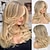cheap Synthetic Trendy Wigs-Golden Blonde Wig Strawberry Blonde Wig with Bangs Long Haired Wig for Women Curtain Bangs Synthetic Layered Wig Long Wavy Medium Brown Wig Light Ombre Real Hair Wig for Daily Party Use