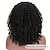 abordables Perruques de qualité supérieure-Perruques de cheveux crépus bouclés afro noirs de 14 pouces avec frange latérale pour femmes perruques frisées crépues en fibres synthétiques perruques de cheveux d&#039;apparence naturelle