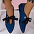abordables Sandalias planas de mujer-Mujer Bailarinas Bailarinas Tallas Grandes Zapatos blandos Exterior Diario Tacón Plano Dedo redondo Elegante Vintage Moda Ante Cordones Mocasín Negro Rojo Azul