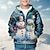olcso Fiú 3D felsőruházat-fiúk 3d hóember kapucnis kabát felsőruházat hosszú ujjú 3d print őszi téli divat utcai ruha menő poliészter gyerekek 3-12 éves korig cipzáros kapucnis szabadtéri alkalmi mindennapi viselet