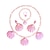 abordables Accessoires de coiffure-Ensemble collier, boucles d&#039;oreilles et bracelet en coquillage rose pour femmes et filles, costume d&#039;halloween, tenues de cosplay, accessoires de fête, bijoux de mode pour la plage d&#039;été