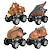 halpa rc-ajoneuvot-4 kpl lnertiaalisia maastoautoleluja superkestävä kiipeilyautomalli vauvaauto lasten nelivetoinen poikaleluauto