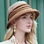 billige Festhatte-hatte 100% uld bowler / cloche hat floppy hat afslappet ferie elegant britisk med kasket splejsning hovedbeklædning hovedbeklædning