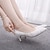 billige Brudesko-bryllup sko til bruden brudepige kvinder lukket tå spids tå hvid pu imiteret læder pumps med blonder blomst lav hæl killing hæl bryllup fest valentinsdag elegant klassisk
