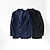 abordables chaqueta de lino de lujo-100% Lino Hombre Chaqueta de lino chaqueta Negocio Noche formal Fiesta de Boda Moda Casual Primavera &amp; Otoño Plano Bolsillo Casual / Diario Botonadura Simple Chaqueta de sport Negro Azul Oscuro