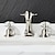 billige Armaturer til badeværelset-delfinformet håndvaskarmatur, udbredte krystaldetaljer to håndtag tre hullers blandingsbatterier til håndvask, varmt- og koldtvandsslanger inkluderet